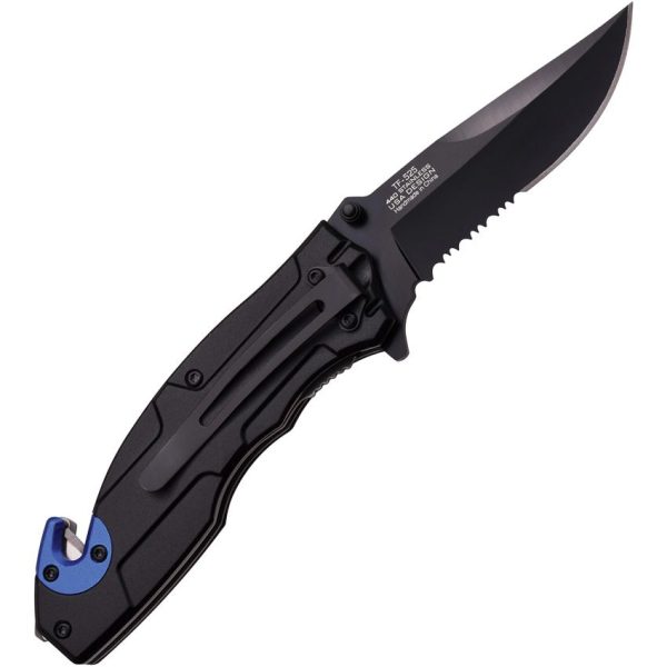 Tac Force Police Linerlock A/O Black Blue