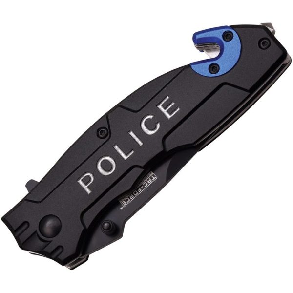 Tac Force Police Linerlock A/O Black Blue
