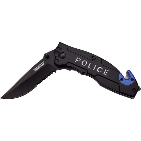 Tac Force Police Linerlock A/O Black Blue