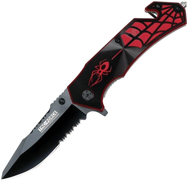 Tac Force Spider Linerlock A/O Red Black