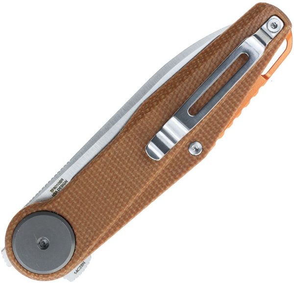 Defcon JK Series Leverage Lock Folding Knife 14C28N Brown Micarta