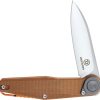 Defcon JK Series Leverage Lock Folding Knife 14C28N Brown Micarta