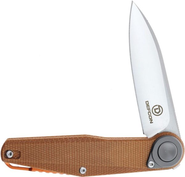 Defcon JK Series Leverage Lock Folding Knife 14C28N Brown Micarta