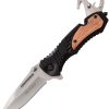 Tac Force Rescue Linerlock Zebra Wood Multi-Tool