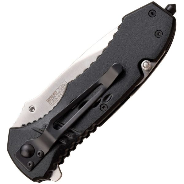 Tac Force Rescue Linerlock Zebra Wood Multi-Tool