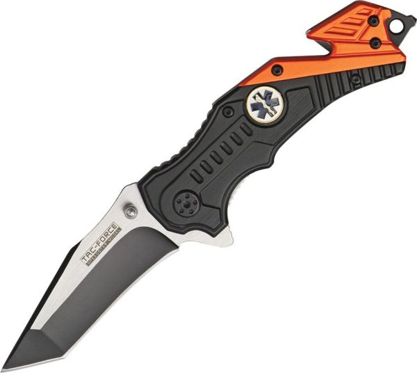 Tac Force Rescue EMT Black Orange Assisted