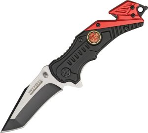 Tac Force Rescue Fire Dept Black Red Assisted