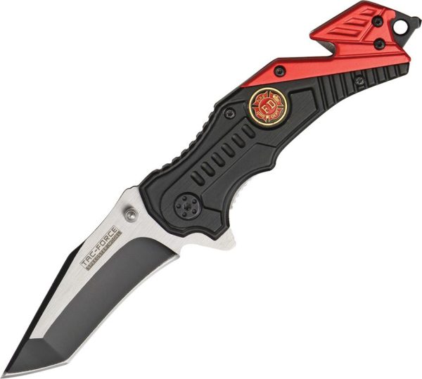 Tac Force Rescue Fire Dept Black Red Assisted