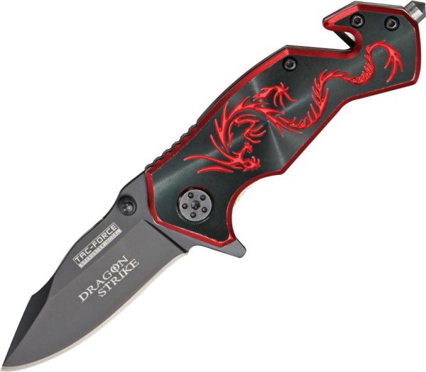 TF686BR.jpg Tac Force Dragon Strike Rescue Linerlock - Red A/O