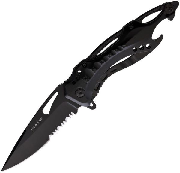 Tac Force Linerlock A/O Black - Aluminum Handle