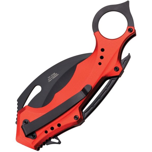 Tac Force Karambit Linerlock A/O - Red Handle