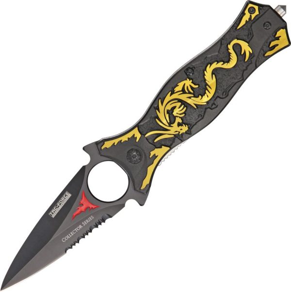 Tac Force TF707GD Dragon Linerlock A/O Gold - Dagger