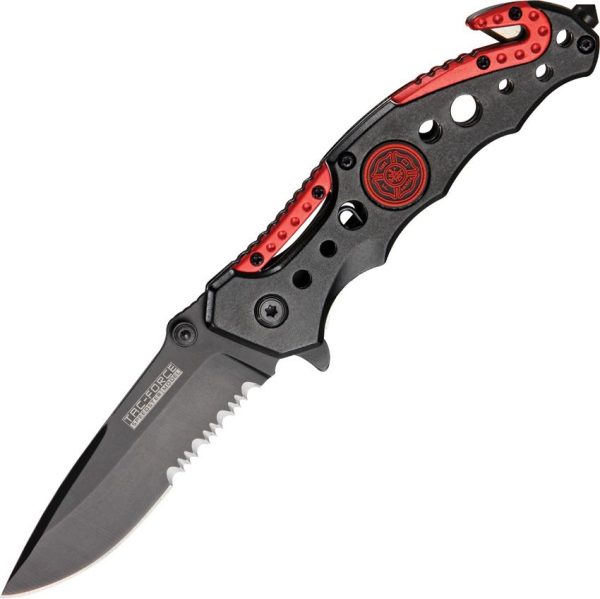 Tac Force TF723FD Service Linerlock Fire Dept Red