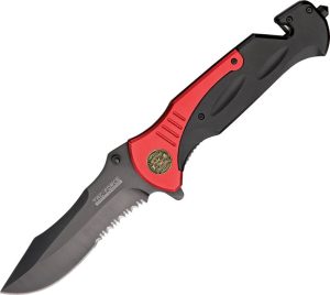 Tac Force TF727FD Large Rescue Linerlock Fire Red