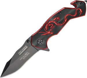Tac Force Dragon Strike Rescue Red Anodized Linerlock