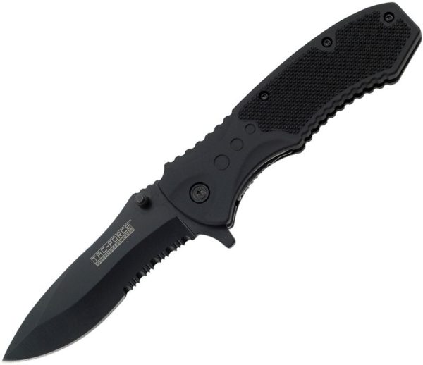 TF800BK.jpg Tac Force TF800 Linerlock Assisted Black Checkered