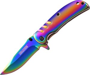 Tac Force Framelock A/O Rainbow - Titanium Coated