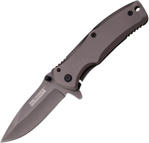 Tac Force Titanium Framelock A/O Drop Point - Gray
