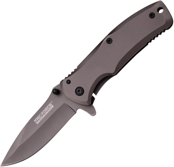 Tac Force Titanium Framelock A/O Drop Point - Gray