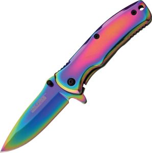 Tac Force Framelock A/O Rainbow 440C Assisted Opening