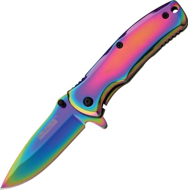 Tac Force Framelock A/O Rainbow 440C Assisted Opening