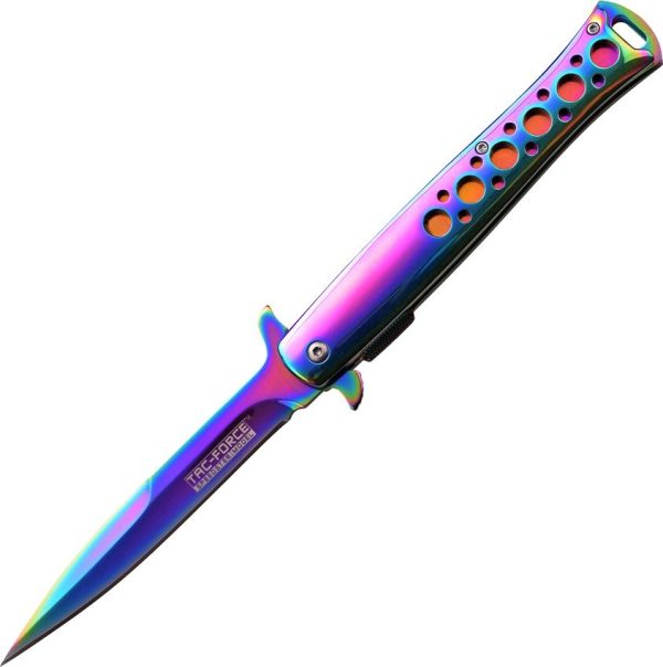 Tac Force TF884 Rainbow Ti-Coated Assisted Opening Knife