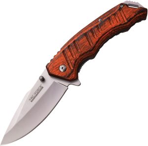 Tac Force TF923PW Pakkawood Linerlock - Brown Satin