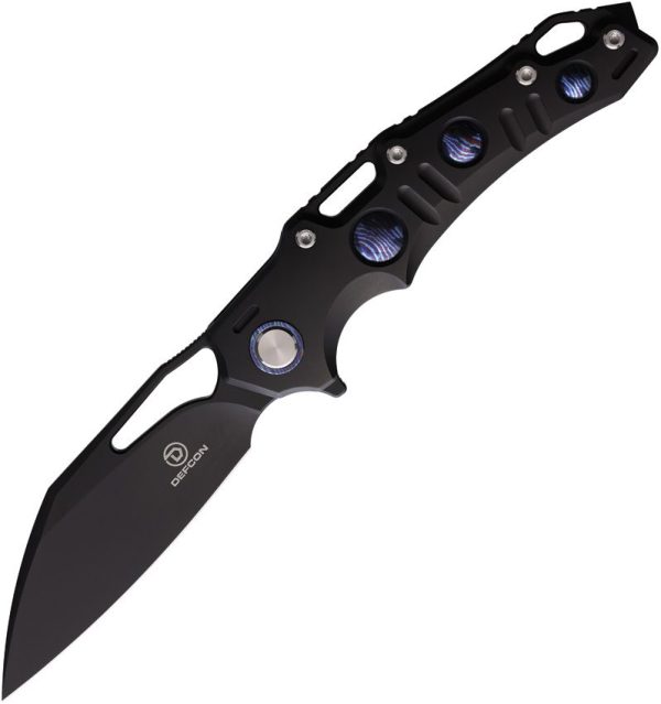 Defcon Gravity Framelock Black M390 Folding Knife Titanium