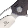 Defcon Gravity Framelock M390 Damascus Folding Knife Black Titanium