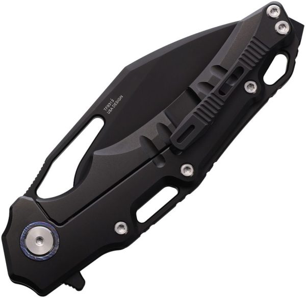 Defcon Gravity Framelock Black M390 Folding Knife Titanium