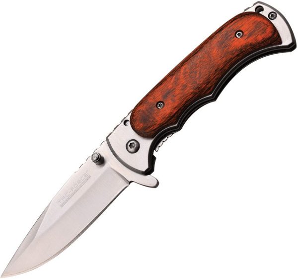 Tac Force TF934WD Pakkawood Assisted Linerlock - Brown