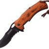 Tac Force TF936BW Pakkawood Assisted Linerlock - Black Blade