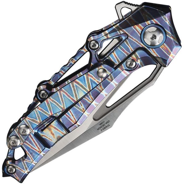 Defcon Valkyrie Framelock Flame Titanium Knife