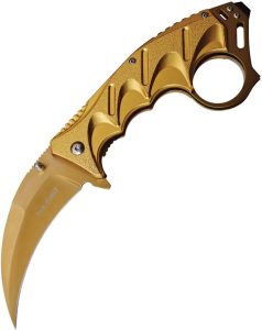 Tac Force TF957GD Karambit Linerlock Gold TiNi