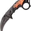 Tac Force TF957WD Karambit Linerlock Black Wood Inlay