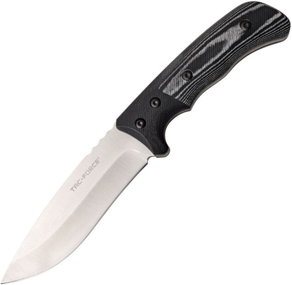 Tac Force Fixed Blade Black 3Cr13 Satin Drop Point Knife