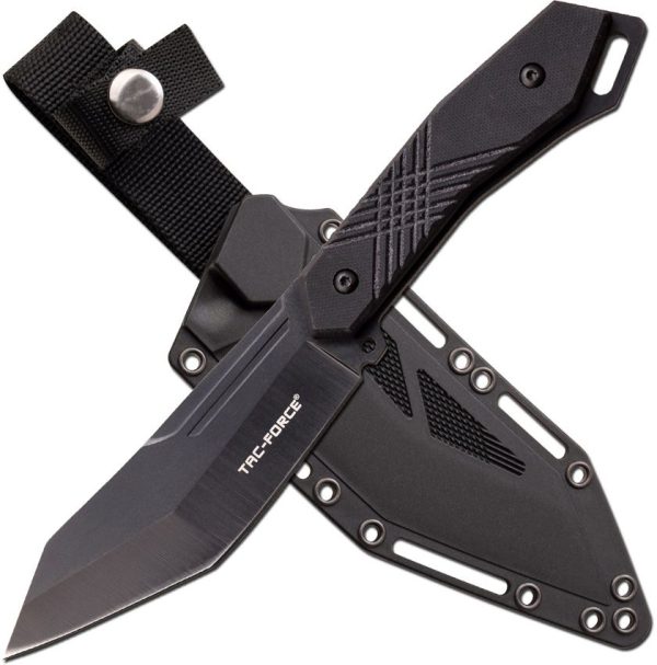 Tac Force Fixed Blade 4.5in Black G10
