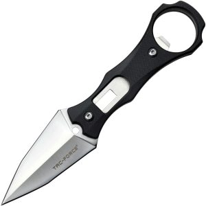 Tac Force Fixed Blade Spear 2.5in Black Nylon