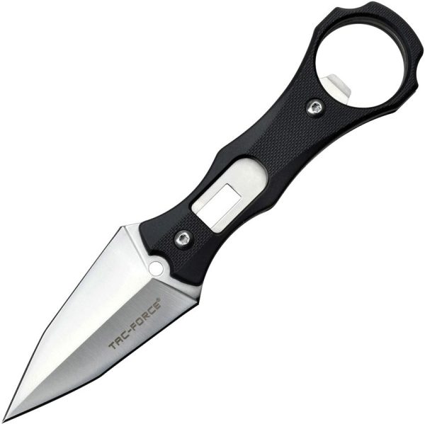Tac Force Fixed Blade Spear 2.5in Black Nylon
