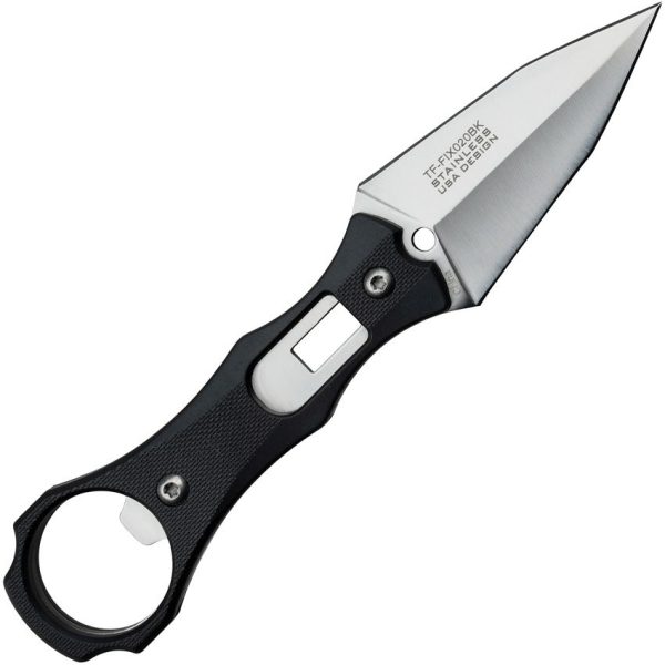 Tac Force Fixed Blade Spear 2.5in Black Nylon