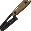 Tac Force Fixed Blade Wharncliffe 4in Brown