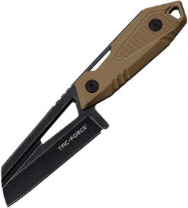 Tac Force Fixed Blade Wharncliffe 4in Brown