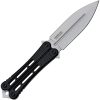 Tac Force Fixed Blade Black 4.75" Stainless Steel Tactical Knife