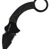 Tac Force Fixed Blade Black/Green 2.13in