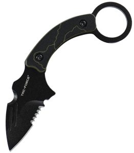 Tac Force Fixed Blade Black/Green 2.13in