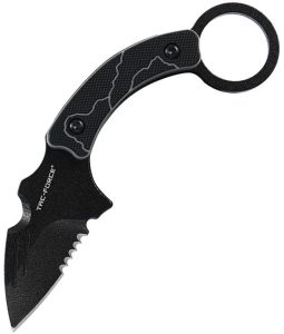 Tac Force Fixed Blade Black/Gray G10 Handle