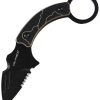 Tac Force Fixed Blade Black/Tan G10 Handle