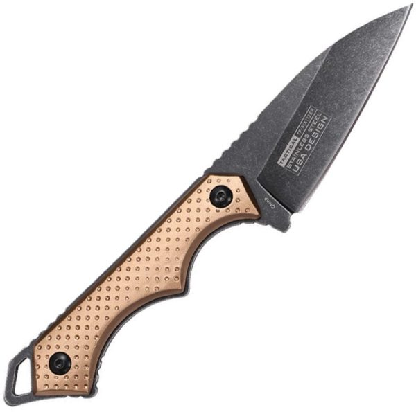 Tac Force Reverse Tanto Fixed Blade Brown Handle