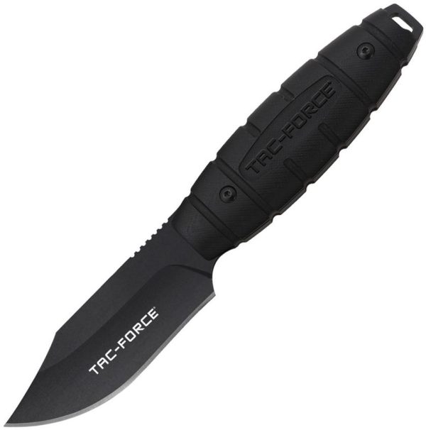 Tac Force Clip Point Fixed Blade Black Nylon