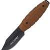 Tac Force Clip Point Fixed Blade Brown Nylon